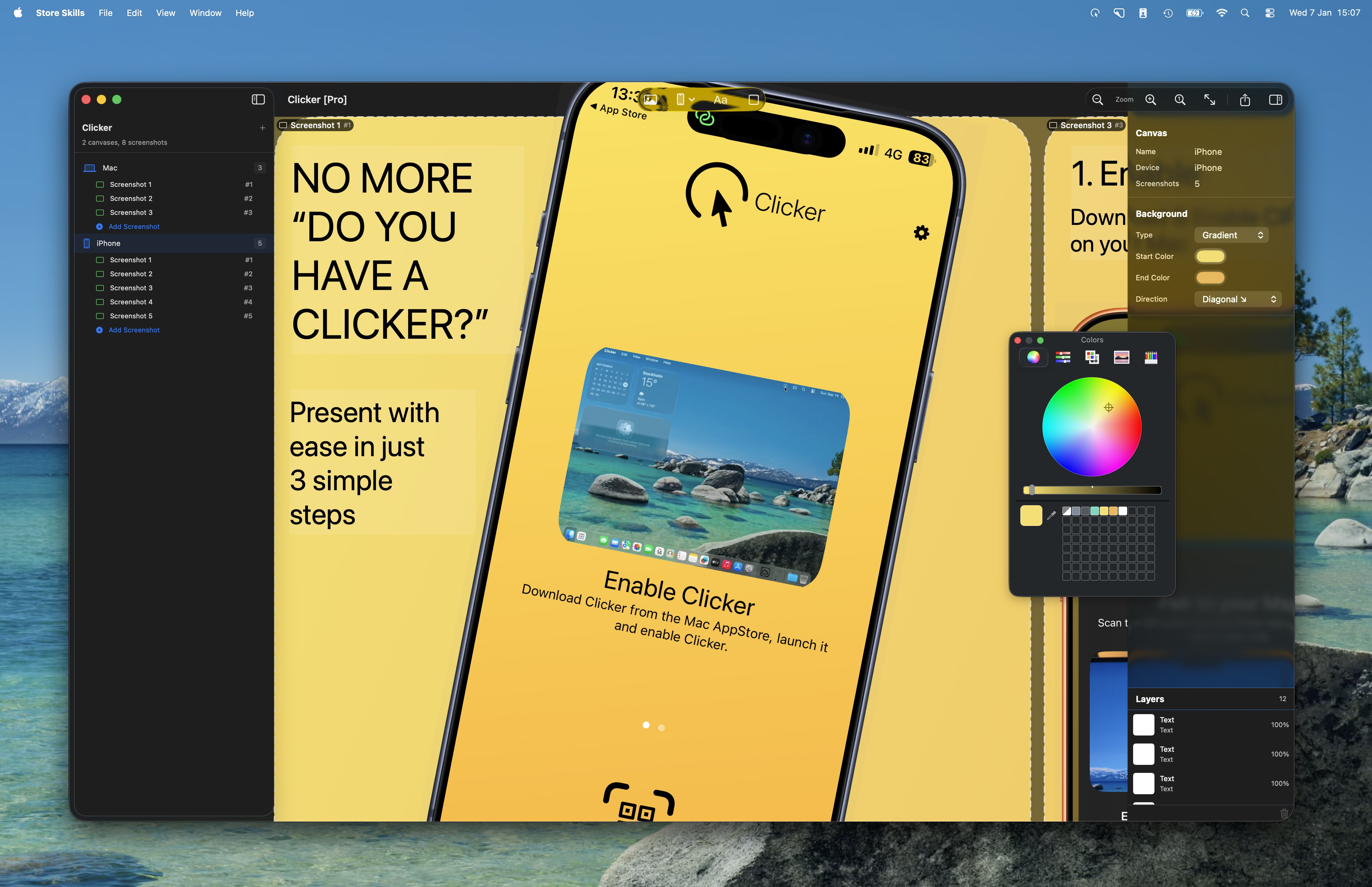 Store Skills Editor Interface